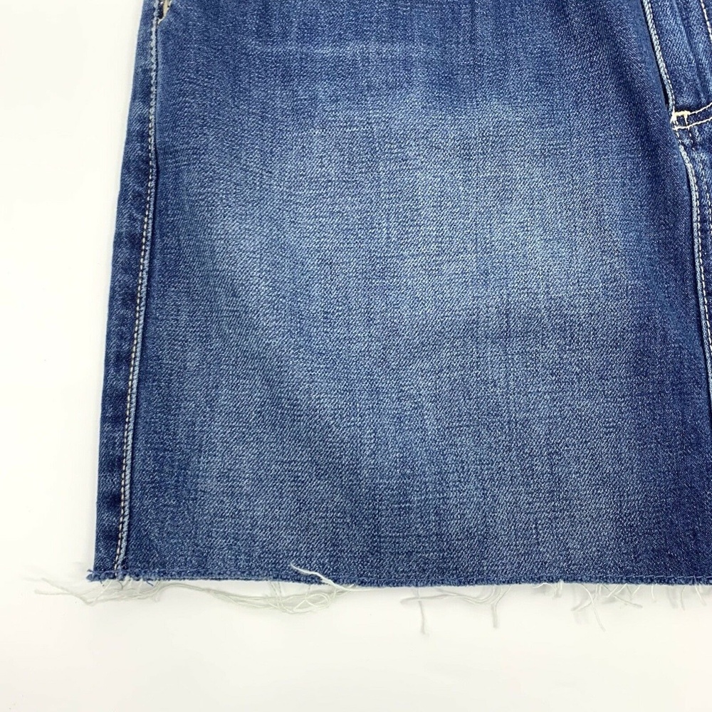 Hollister Skirt Blue Ultra High Rise Raw Hem Denim - Picture 4 of 8